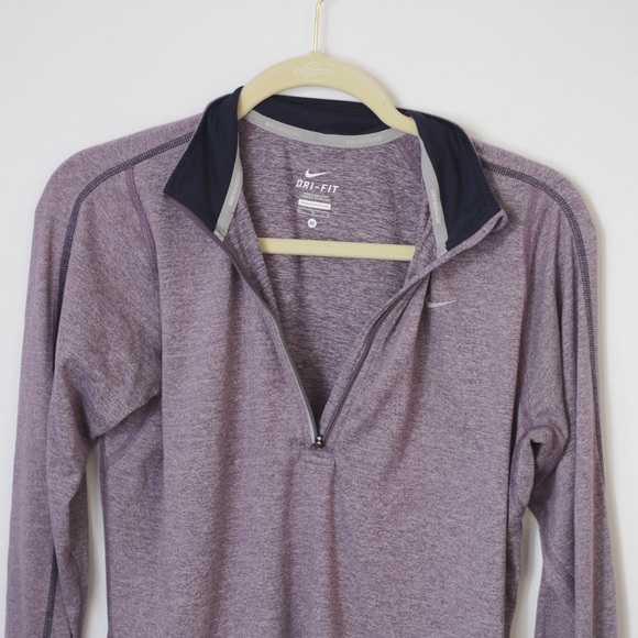 Nike Running Dri Fit Purple Half Zip - Picture 4 of 8